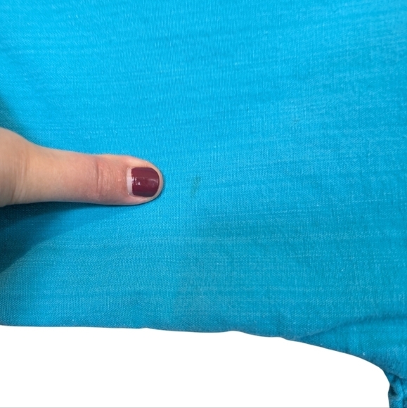 Josefa blue embroidery tunic made in Mexico sz L - Picture 15 of 15